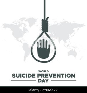 world suicide prevention day, 10 September, World Suicide Prevention Day (WSPD), greeting car, social media post design, editable template, Stock Vector