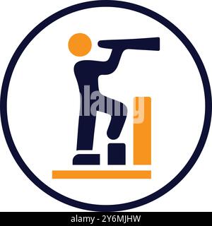 telescope, spy, binoculars, vision icon Stock Vector