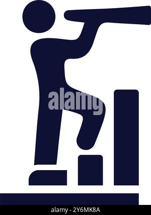 telescope, spy, binoculars, vision icon Stock Vector
