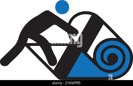 roll. carpet, carpet roll icon Stock Vector