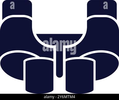 telescope, spy, binoculars, vision icon Stock Vector