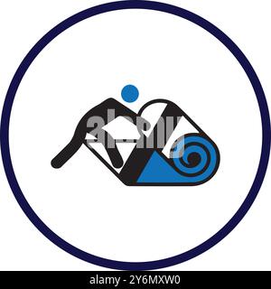 roll. carpet, carpet roll icon Stock Vector