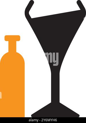 drink, cup, bottle, cup, cocktail icon Stock Vector