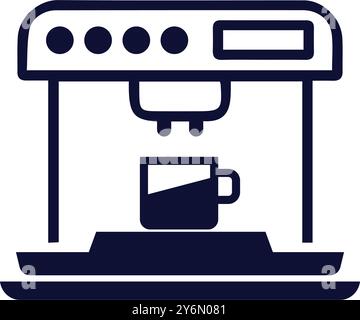 coffee maker icon, modern coffee maker icon Stock Vector