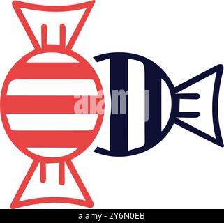 sweet, cane, candy, christmas cane sweet candy icon Stock Vector