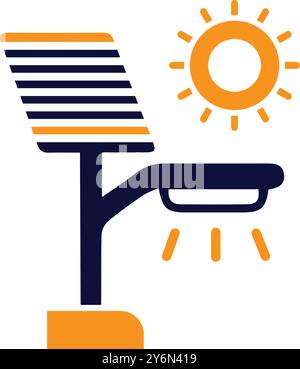 solar lamp, light, solar, panel, road lamp, road side solar lamp icon Stock Vector