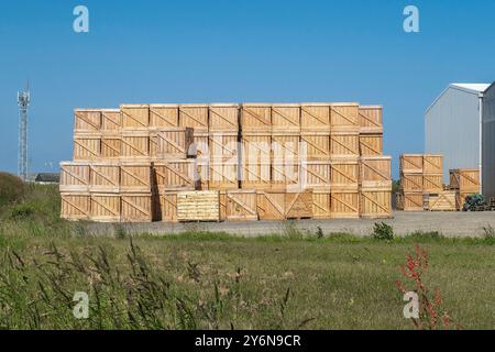 Wooden crates Stock Photo