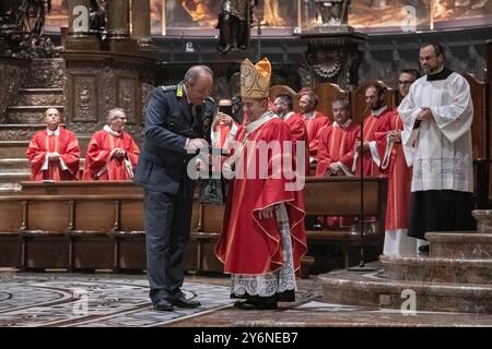 Milan, Italy. 26th Sep, 2024. Mass on the occasion of the 250th anniversary of the foundation of the Guardia di Finanza Milan, Italy - News - Thursday, 26 September, 2024 (Photo by Marco Ottico/Lapresse) Credit: LaPresse/Alamy Live News Stock Photo