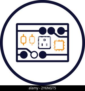 board, electric board, combined board, electric combined board icon Stock Vector