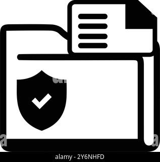 folder, access, tick, secure, lock, security, folder access security icon Stock Vector