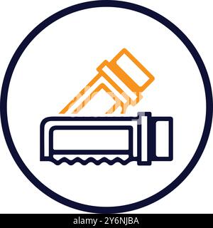 saw, wood cutter, blade, hacksaw icon Stock Vector