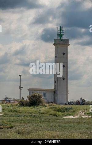 Le Hourdel, France - 09 17 2024:  View of Le Hourdel lighthouse Stock Photo