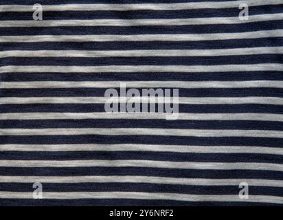Black and white geometric stripes textile fabric for background. Top view. Stock Photo