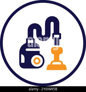 vacuum cleaner, cleaner, dry cleaner, hoover vacuum cleaner icon Stock Vector