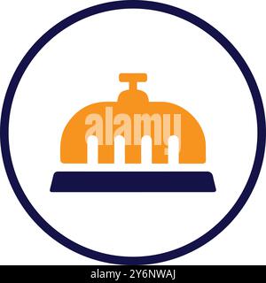 bell, hotel, ring, hotel bell icon Stock Vector