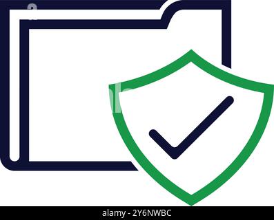 folder, tick, secure, security, web, web folder, information web folder security shield icon-19 Stock Vector