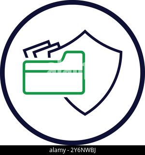 folder, tick, secure, security, web, web folder, information web folder security shield icon-19 Stock Vector