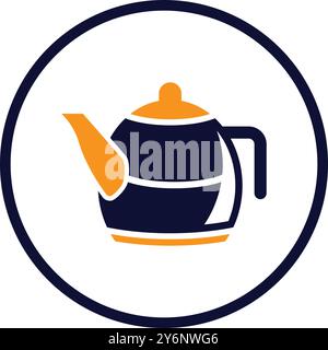 Electric Kettle, Boiling kettle, kettle teapot with degrees icon Stock Vector
