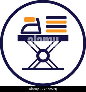 laundry, iron, cloth laundry, iron laundry icon Stock Vector