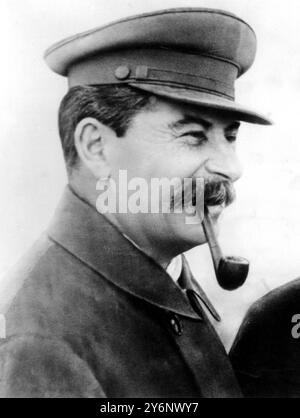 Joseph Stalin 1953  Stalin, Joseph (also Josef Stalin; orig. Iosif Vissarionovich Dzhugashvili) Soviet dictator and Communist politician; secretary-general of Soviet Communist Party 1924-1953; de facto dictator of Soviet Union 1929-1953; concluded nonaggression pact with Nazi Germany 1939; premier of Soviet Union 1941-1953; Soviet defense minister 1941-1947  1879-1953 Stock Photo