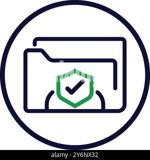 folder, tick, secure, security, web, web folder, information web folder security shield icon-19 Stock Vector