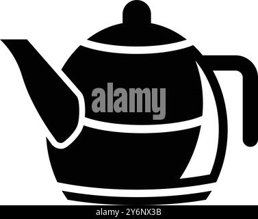 Electric Kettle, Boiling kettle, kettle teapot with degrees icon Stock Vector