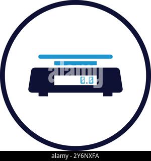 scale, digital scale, kitchen scale, kitchen scale icon Stock Vector