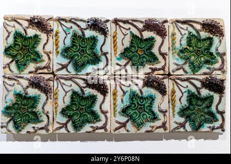 Lisbon, Portugal - September 8, 2024 : Ancient ceramic tile, museum Azulejo. Stock Photo