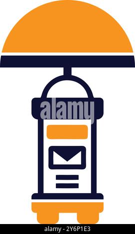 mail, envelope, postbox, letter, letterbox, mailbox postbox icon Stock Vector