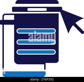 web menu, click, menu, nav bar, menu scrolling icon Stock Vector