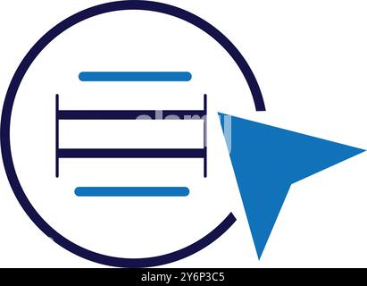 web menu, click, menu, nav bar, menu scrolling icon Stock Vector