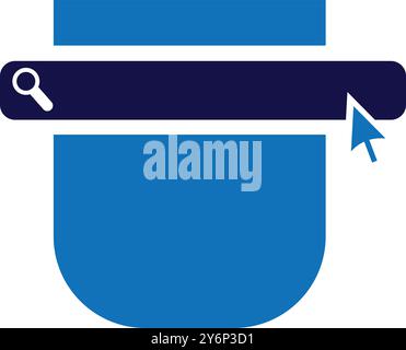 web menu, click, menu, nav bar, menu scrolling icon Stock Vector