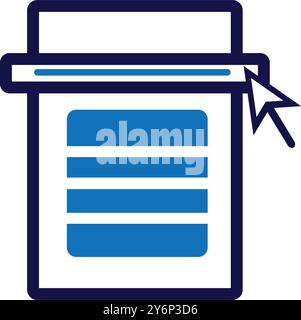 web menu, click, menu, nav bar, menu scrolling icon Stock Vector