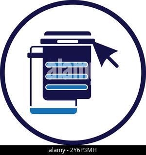 web menu, click, menu, nav bar, menu scrolling icon Stock Vector