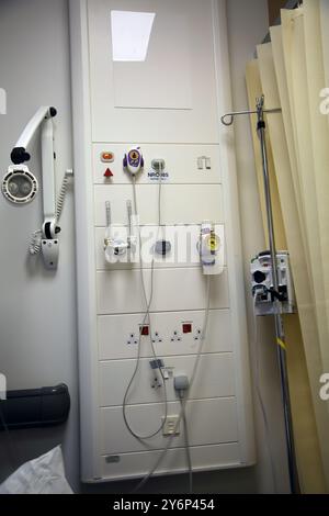 A Wall for Medical air Devices in Hospital Surrey England Stock Photo