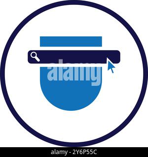 web menu, click, menu, nav bar, menu scrolling icon Stock Vector