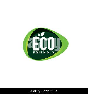 Eco Friendly Label Logo Design. Organic Food Icon Stock Vector