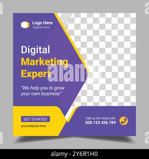 Digital marketing and corporate social media post and Instagram banner template Stock Vector