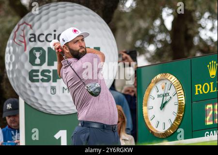 Madrid, Spain. 26th Sep, 2024. JON RAHM during day one of Acciona Spain Open championship in Spain. (Credit Image: © Oscar Manuel Sanchez/ZUMA Press Wire) EDITORIAL USAGE ONLY! Not for Commercial USAGE! Stock Photo