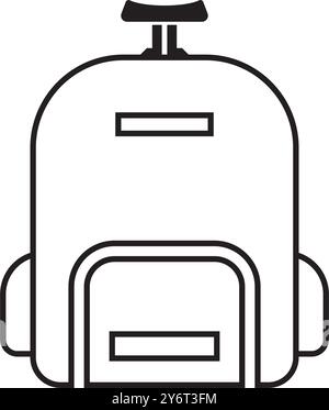 backpack icon vector illustration logo design Stock Vector