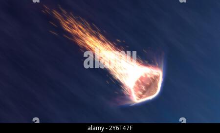 Return Capsule in Earth's Atmosphere Stock Photo