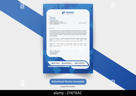 formal business and corporate letterhead template Stock Vector
