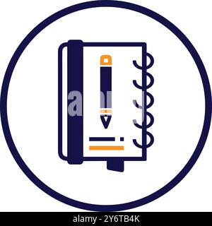 pen, notebook, pad, dairy, notebook diary icon Stock Vector