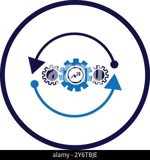 setting, gear, maintenance, optimization icon Stock Vector