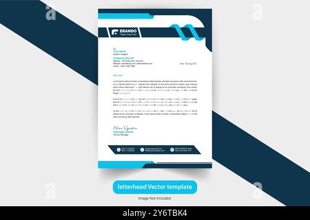 formal business and corporate letterhead template Stock Vector