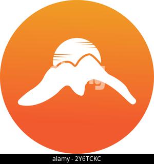 Mountain icon vector illustration logo design Stock Vector