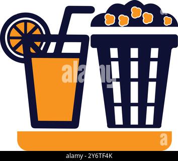 popcorn, bucket, snack, corn, popcorn icon Stock Vector