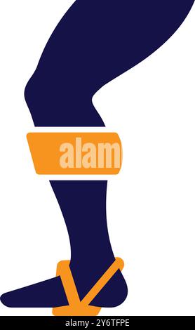 leg, body parts, Prosthetic leg icon Stock Vector