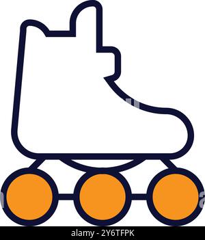 roller skating, shoe, wheel, shoe wheel, roller skate icon Stock Vector