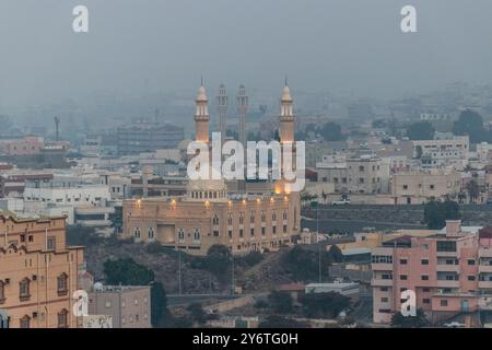 Abu Bakr Alsiddiq Grand Mosque in Abha, Saudi Arabia Stock Photo